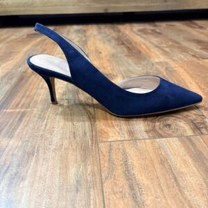 Charles David Aliby Slingback Pumps 2.5 in, Navy Blue, Women's Size 9, Elegant